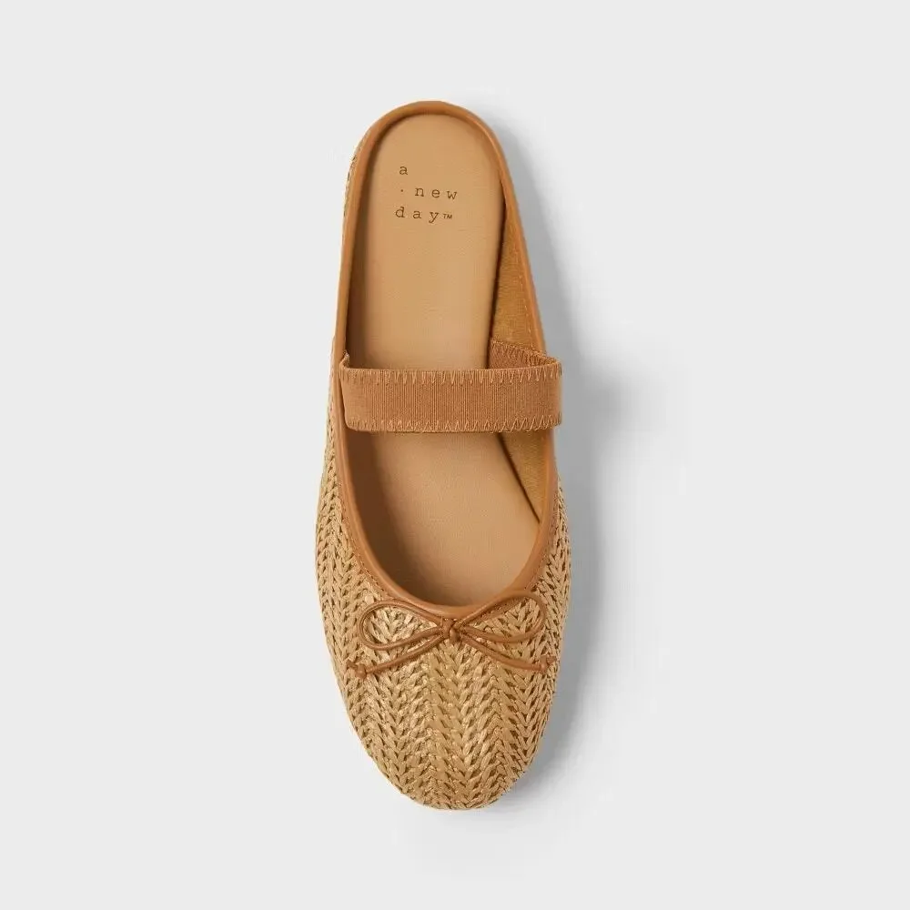 Womens Ida Flats with Memory Foam Insole - A New Day - Natural